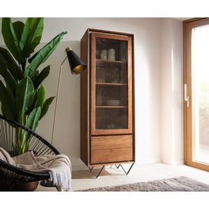 Skriňa Stonegrace 55x180 cm akáciová hnedá šamotové drevo 1 dvere 2 vyobraziť