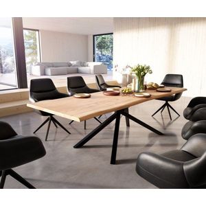 Jedálenský stôl Edge 260x100 akácia prírodná krížová podnož čierna vyobraziť