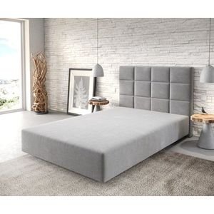 Boxspring posteľ Dream-Fine z mikrovlákna sivá 120x200 cm vyobraziť