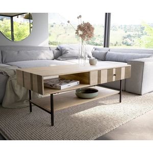 Konferenční stolek Nereos 130x60 cm mango bílá černý kov vyobraziť