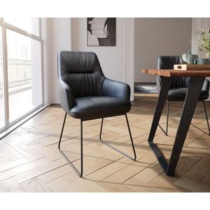 Zelia-Flex jedálenská stolička s podrúčkami tenká základňa čierna vyobraziť