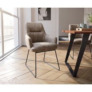 Zelia-Flex jedálenská stolička s podrúčkami tenká základňa čierna vyobraziť