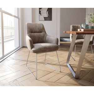 Jedálenská stolička Zelia-Flex s podrúčkami tenká základňa nerezová vyobraziť