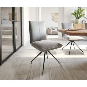 Jedálenská stolička Lelio-Flex s krížovou podnožou zúžená čierna vyobraziť