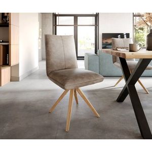 Jedálenská stolička Lelio-Flex drevená podnož štvorcová mikrovlákno vyobraziť