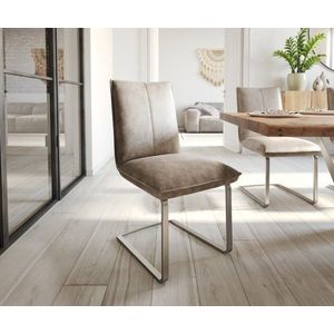 Jedálenská stolička Lelio-Flex konzolová základňa plochá nerezová oceľ vyobraziť