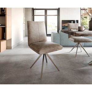 Lelio-Flex otočná stolička s krížovou základňou široká z nerezovej vyobraziť