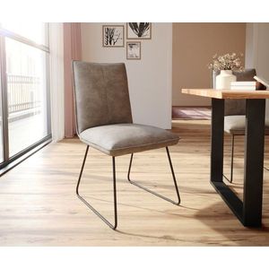 Jedálenská stolička Lelio-Flex s tenkou základňou čierna mikrovlákno vyobraziť