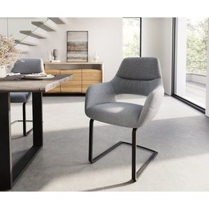 Jedálenská stolička Yago-Flex konzolová základňa plochá čierna vyobraziť