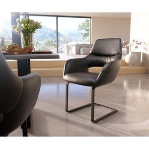 Jedálenská stolička Yago-Flex konzolová základňa plochá čierna pravá vyobraziť