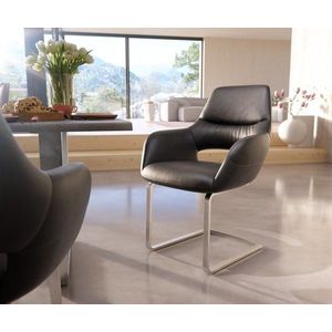 Jedálenská stolička Yago-Flex konzolová základňa plochá nerezová oceľ vyobraziť