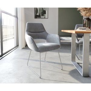 Jedálenská stolička Yago-Flex s tenkou základňou z nehrdzavejúcej vyobraziť