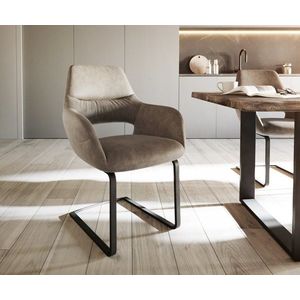 Jedálenská stolička Yago-Flex konzolová základňa plochá čierna vyobraziť