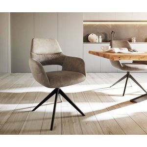 Otočná stolička Yago-Flex s podrúčkami krížová základňa široká čierna vyobraziť