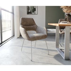 Jedálenská stolička Yago-Flex s tenkou základňou z nehrdzavejúcej vyobraziť