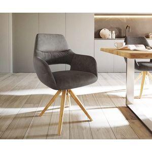 Otočná stolička Yago-Flex s podrúčkami drevená základňa štvorcový vyobraziť