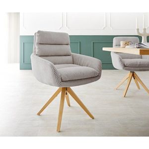 Otočná stolička Abelia-Flex drevená základňa štvorcový manšestr vyobraziť