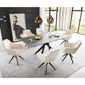 Otočná stolička Pejo-Flex s krížovou základňou štvorcová čierna vyobraziť