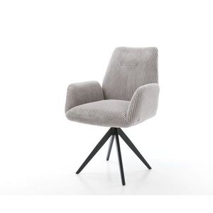 Otočná stolička Zoa-Flex krížová základňa štvorcová čierna manšestrová vyobraziť