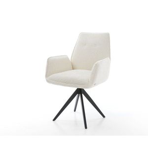 Otočná stolička Zoa-Flex s krížovou základňou štvorcová čierna bouclé vyobraziť