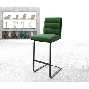Barová židle Pela-Flex Velvet Green Cantilever Flat Metal vyobraziť