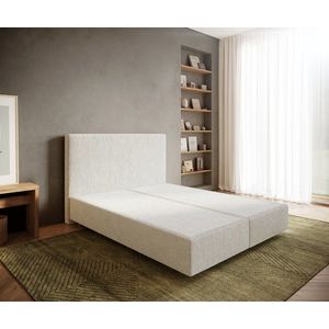 Boxspring posteľ Dream-Well 160x200 cm bouclé off-white vyobraziť