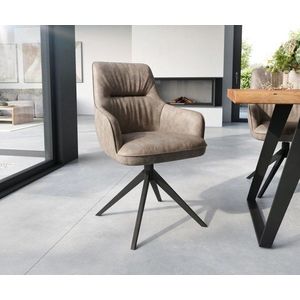 Zelia-Flex otočná stolička s podrúčkami krížová základňa široká čierna vyobraziť