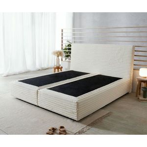 Boxspringová posteľ Dream-Well 180x200 cm plyšový manšestr s matracom vyobraziť