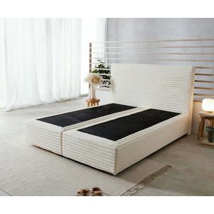 Boxspringová posteľ Dream-Well 160x200 cm plyšový manšestr s matracom vyobraziť