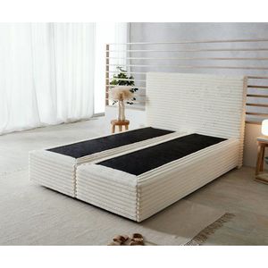 Boxspringová posteľ Dream-Well 140x200 cm plyšový manšestr s matracom vyobraziť