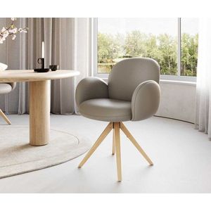 Otočná stolička Nube-Flex s podrúčkami drevená základňa štvorcová vyobraziť