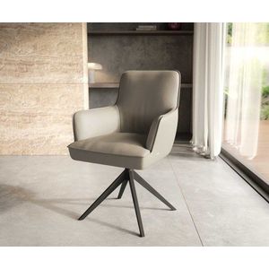 Heira-Flex otočná stolička s podrúčkami krížová základňa široká kovová vyobraziť