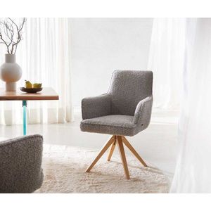 Heira-Flex otočná stolička s podrúčkami drevená základňa štvorcový vyobraziť