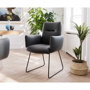 Jedálenská stolička Jova-Flex s tenkou kovovou základňou čierna pravá vyobraziť