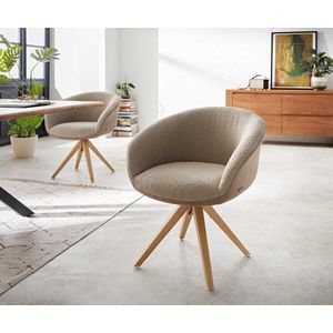 Vinka-Flex otočná stolička s podrúčkami drevená základňa štvorcová vyobraziť