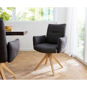 Otočná stolička Jova-Flex s podrúčkami drevená základňa štvorcová vyobraziť