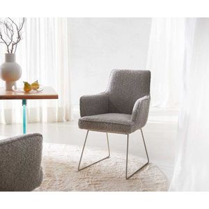 Jedálenská stolička Heira-Flex podnož z nehrdzavejúcej ocele bouclé vyobraziť