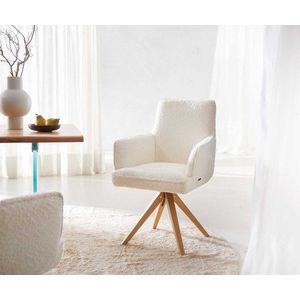 Otočná stolička Heira-Flex s podrúčkami drevená základňa štvorcový vyobraziť