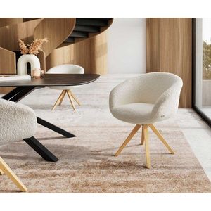 Otočná stolička Vinka-Flex s podrúčkami drevená základňa štvorcový vyobraziť