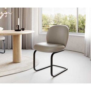 Jedálenská stolička Nube-Flex plochá kovová konzolová podnož čierna vyobraziť