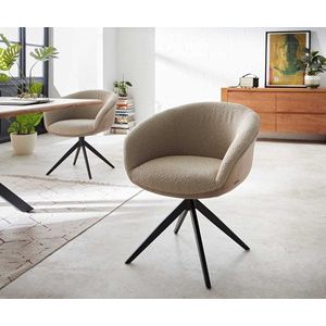 Vinka-Flex otočná stolička s podrúčkami krížová základňa široká kovová vyobraziť