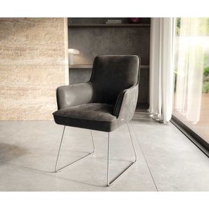 Jedálenská stolička Heira-Flex s tenkou základňou z nehrdzavejúcej vyobraziť