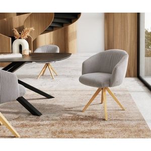 Caja-Flex otočná stolička s podrúčkami drevená základňa squareIch vyobraziť