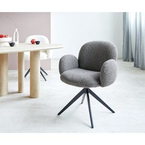 Otočná stolička Nube-Flex s podrúčkami krížová základňa široká kovová vyobraziť