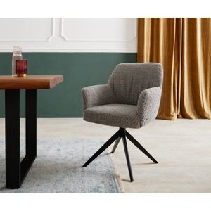 Xana-Flex otočná stolička s podrúčkami krížová základňa široká kovová vyobraziť