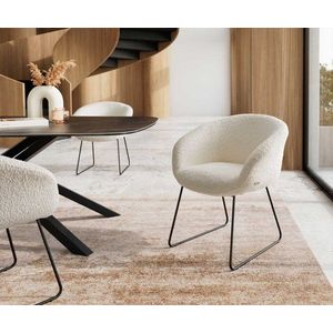 Jedálenská stolička Vinka-Flex tenká kovová základňa čierna bouclé vyobraziť