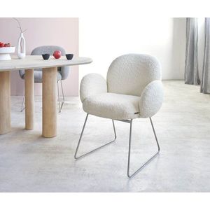 Jedálenská stolička Nube-Flex základňa z nehrdzavejúcej ocele vypuklé vyobraziť