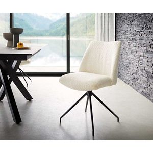 Otočná stolička Elso-Flex krížová základňa zúžená kovová čierna bouclé vyobraziť