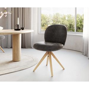 Otočná stolička Nube-Flex drevená základňa štvorcový mikrovlákno vyobraziť