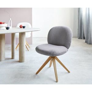 Otočná stolička Nube-Flex drevená základňa štvorcový manšestr vyobraziť